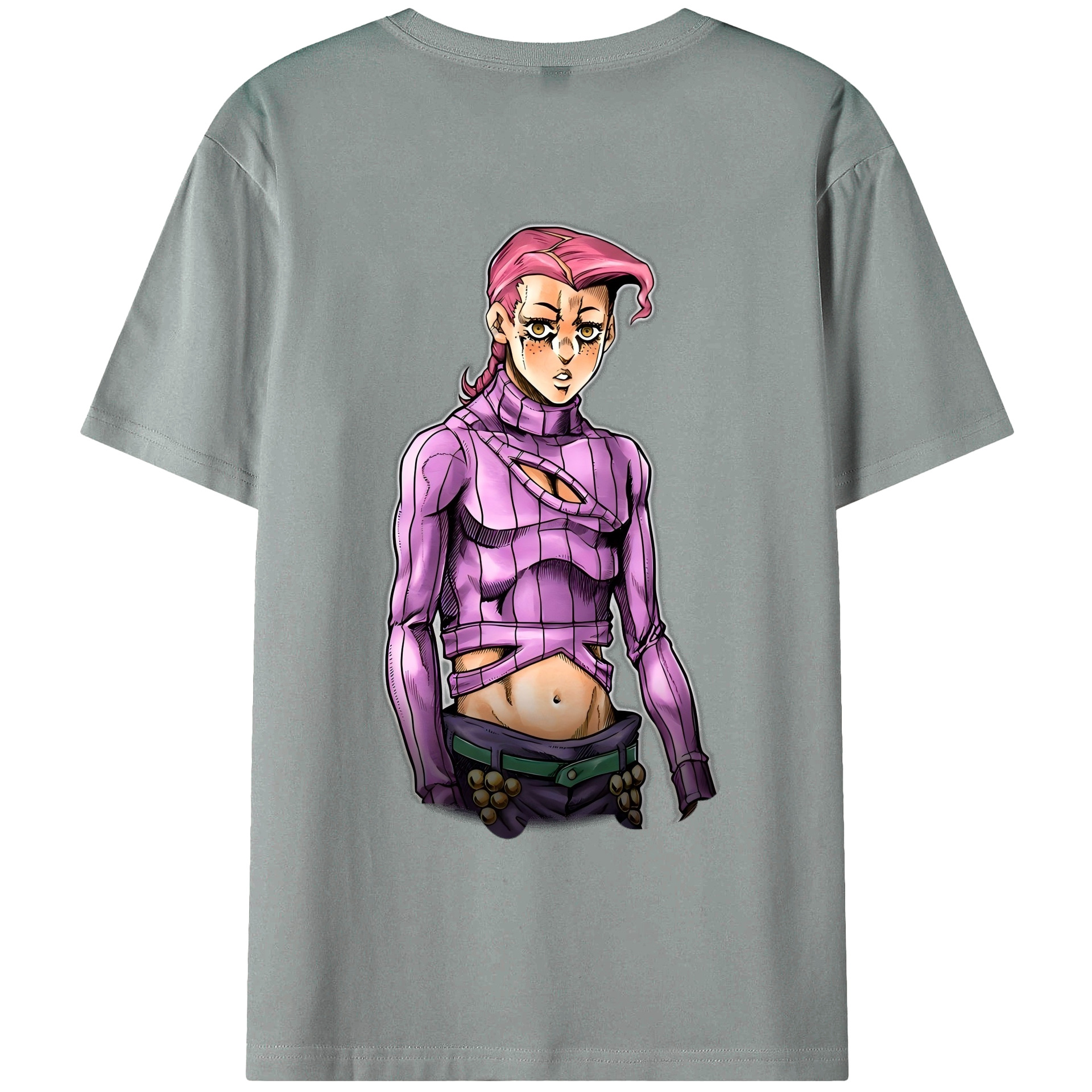 （画像用） ジョジョの奇妙な冒険 ビネガー?ドッピオ JoJo's Bizarre Adventure Vinegar Doppio 綿100％ メンズ半袖Tシャツ（バックプリント） 通気性